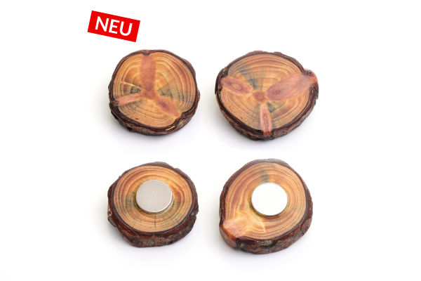 Magnete aus Holz, Holzmagnete, Kühlschrankmagnete handgefertigt, Magnete für Magnettafeln, Handgefertigtes aus Holz, Holzknopf & mehr, Zypressenholz