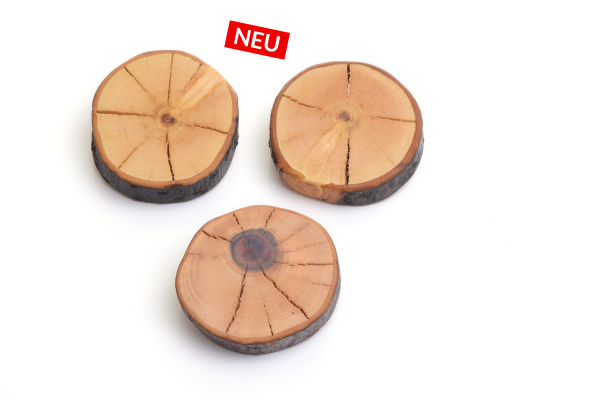 Magnete aus Holz, Holzmagnete, Kühlschrankmagnete handgefertigt, Magnete für Magnettafeln, Handgefertigtes aus Holz, Holzknopf & mehr, Zypressenholz